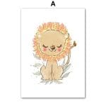 Affiche animaux fillette - A / 30X40 cm Unframed - affiche