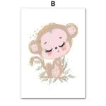 Affiche animaux fillette - B / 30X40 cm Unframed - affiche