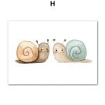 Affiche pour chambre de bébé famille - H / 50X70 cm