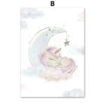 Affiche licorne pastel - B / A4 21X30 cm Unframed - affiche