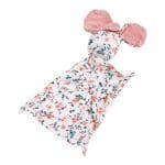 doudou lange souris - floral print - peluche